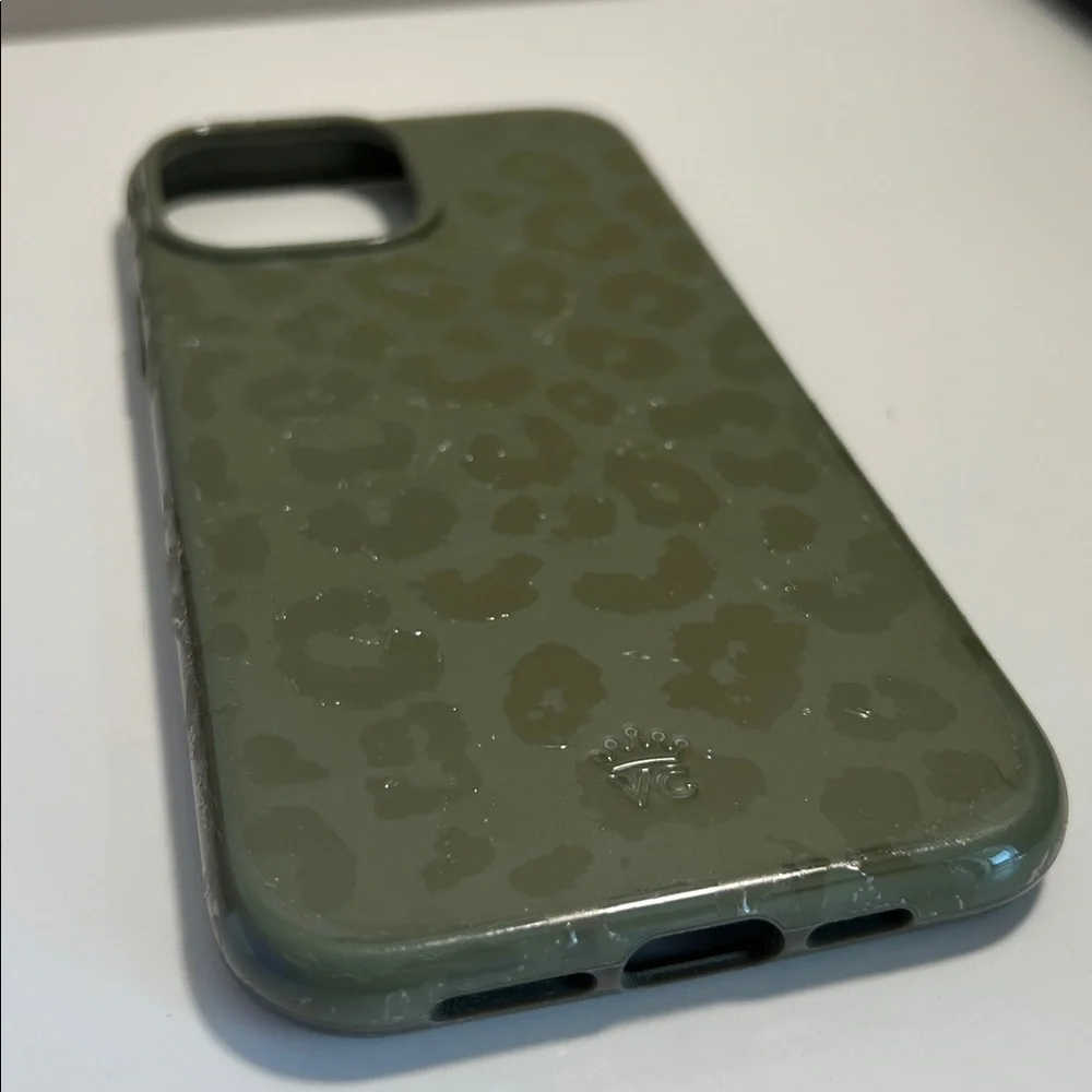 Velvet Caviar Olive Leopard Print iPhone Case - Matte Olive